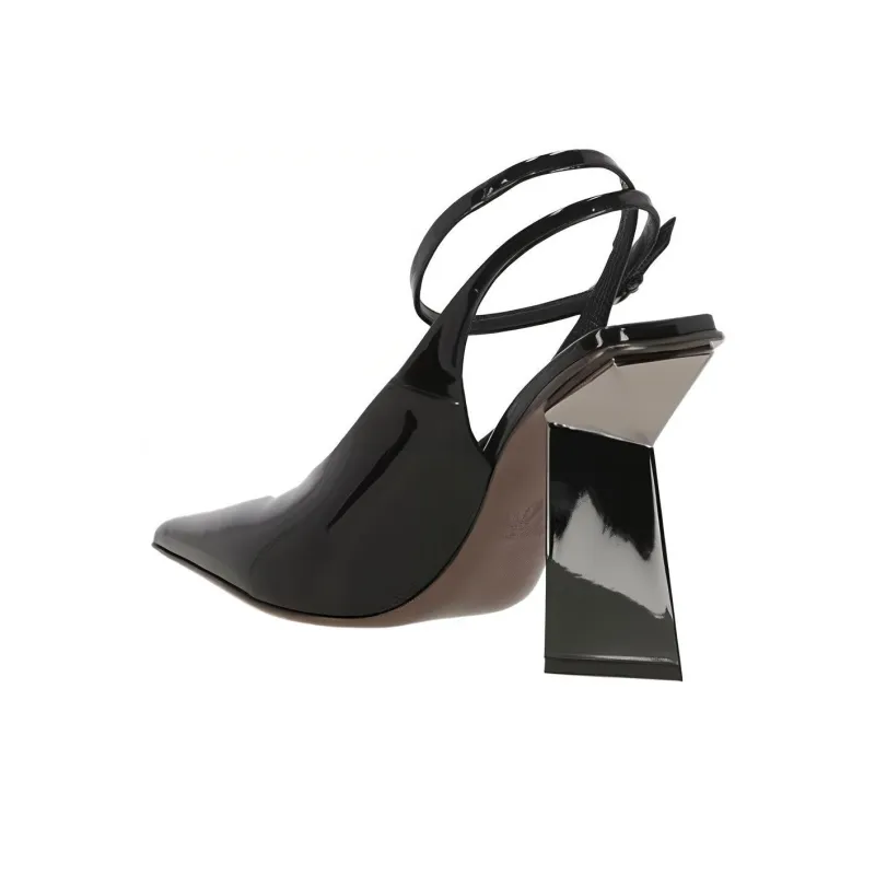 Valentino Irregular Heel High Heels 11cm Women's Black-3