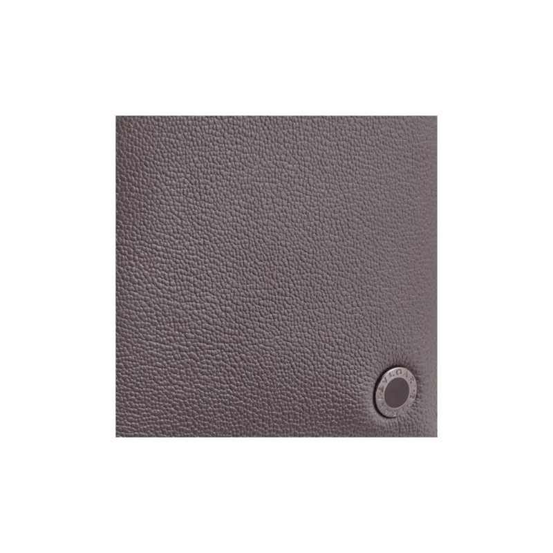 BVLGARI Grained Cow Leather Wallet Men's Dark Gray-3