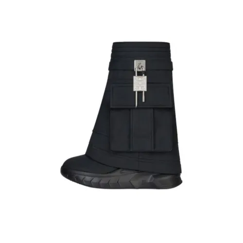 GIVENCHY Shark Lock Biker Ankle Boots 8.5cm Women's Black