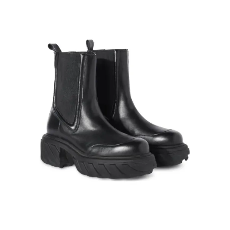 OFF WHITE Tractor Motor Leather Boots Women's-1