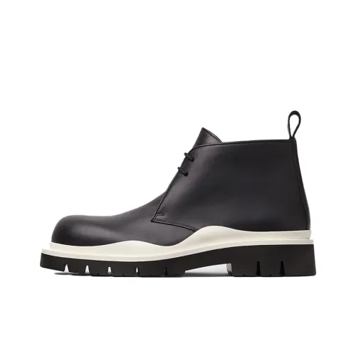 Bottega Veneta Ankle Boots Men's Black White