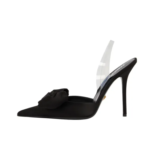 FANSIZHE Sling Back Slim Heel High Heels 11cm Women's Black