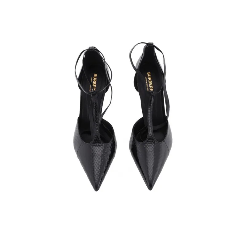 Burberry Wellton Irregular Heel High Heels 10.5cm Women's Black-2