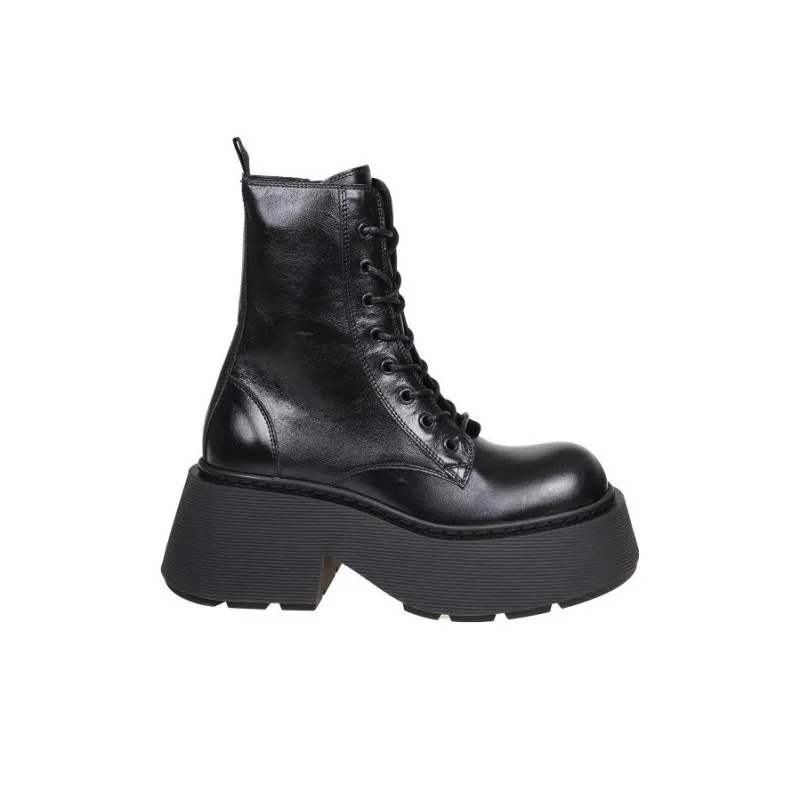 Vic Matie Lace-up Leather Platform Boots-1