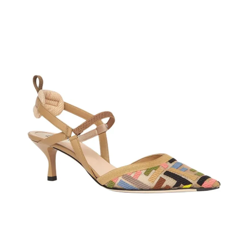 FENDI Colibrì Lite Pointed Toe Slingback Pumps-2