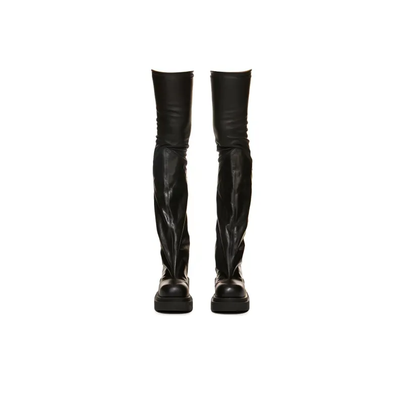 RICK OWENS Bogun 78mm Leather Flared Boots-3