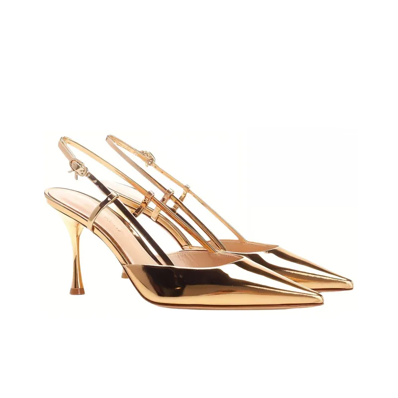 GIANVITO ROSSI Slim Heel High Heels Women's Gold-1