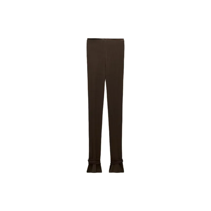 ZARA Leggings Women's Brown-1