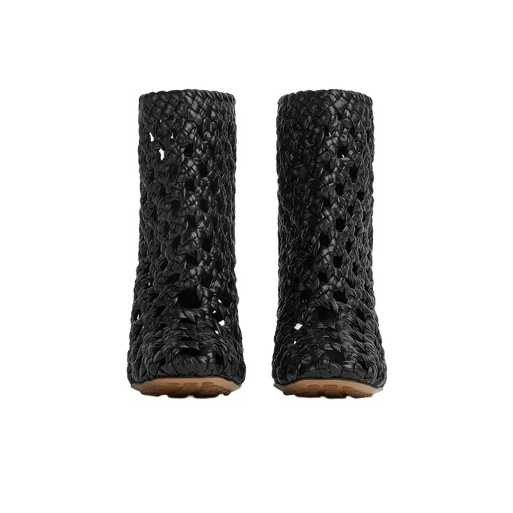 Bottega Veneta Canalazzo Ankle Boots 10cm Women's Black-2