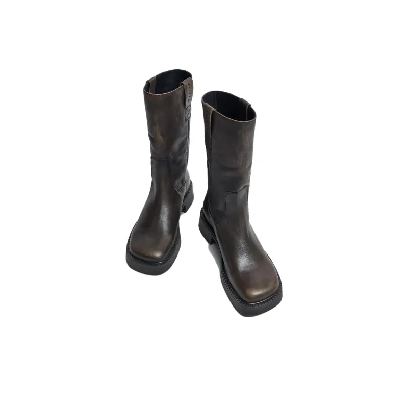 MIISTA Ankle Boots 4cm Women's Brown-2