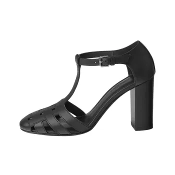 HERMES Mosaique Mosaic High Heels 9cm Women's Black