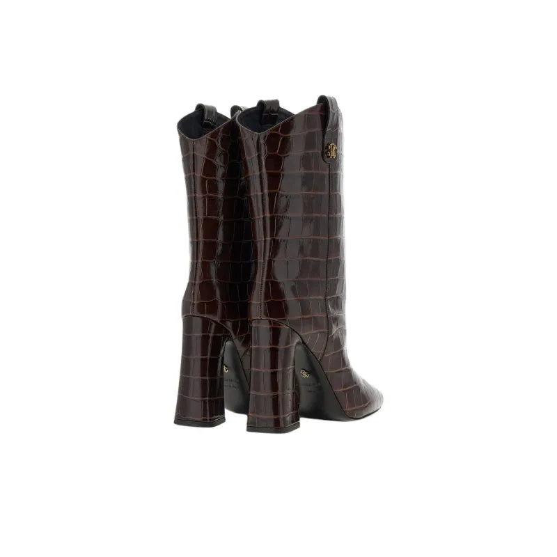 Roberto Cavalli Ankle Boots Women's Red Brown-4