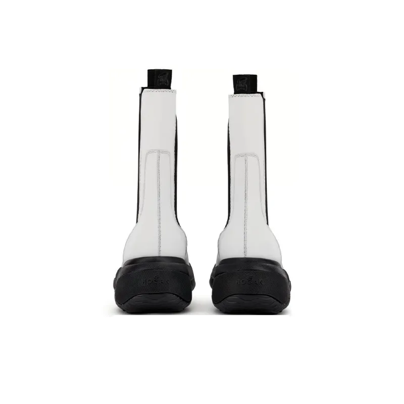 HOGAN Round Toe Chunky Boots Women's-3