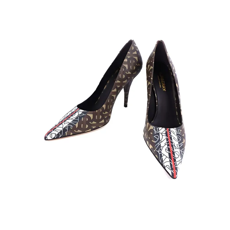 Burberry Elodie Monogram Print Pointed toe Pumps 'Brown' Women's-2