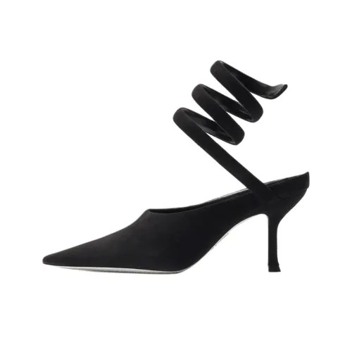 RENE CAOVILLA GRACE Slim Heel High Heels 8cm Women's Black