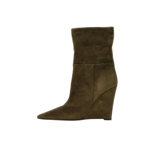 Alevì 115mm Suede Wedge Boots