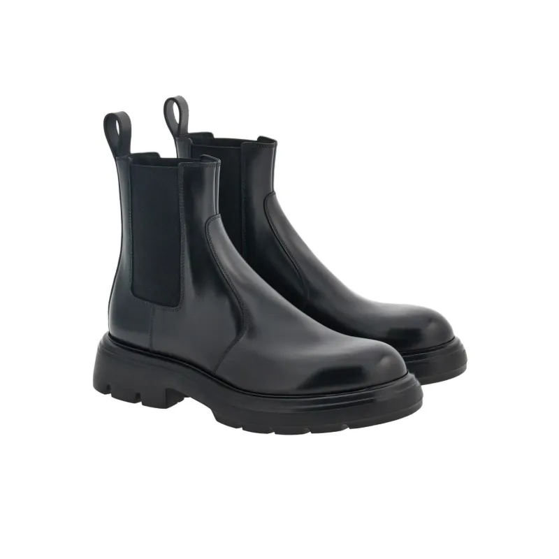 FERRAGAMO Logo-debossed Leather Boots-2