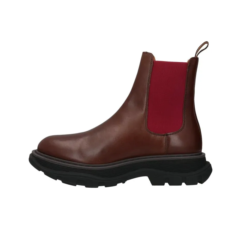 Alexander McQueen Tread Slick Short Chelsea Boots Men's Brown-0