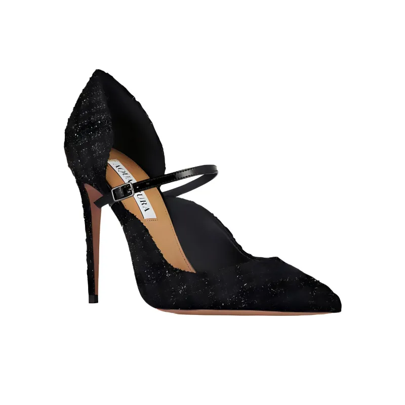 AQUAZZURA Bellezza Slim Heel High Heels 10.5cm Women's Black-3