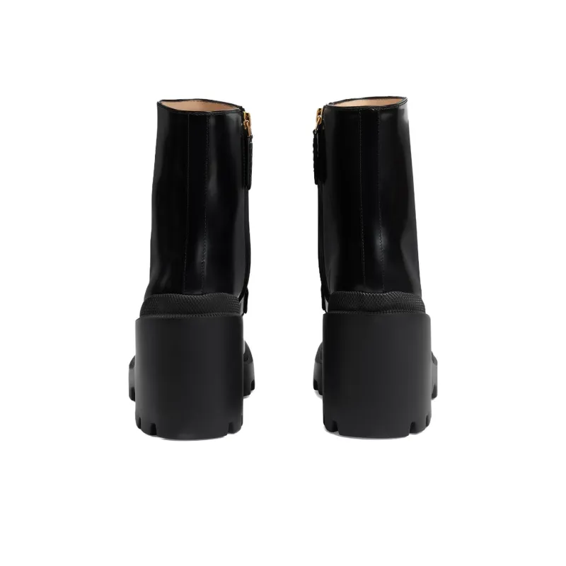 GUCCI 72mm Horsebit-detail Leather Boots-4