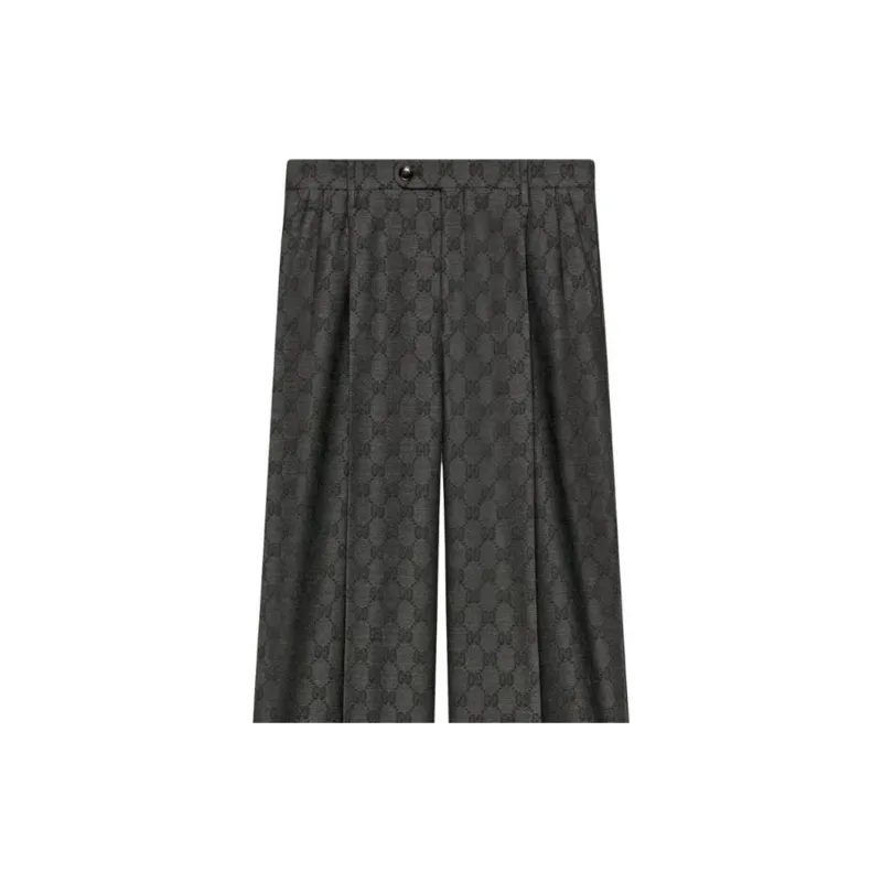 GUCCI Gg Logo print Trousers-5