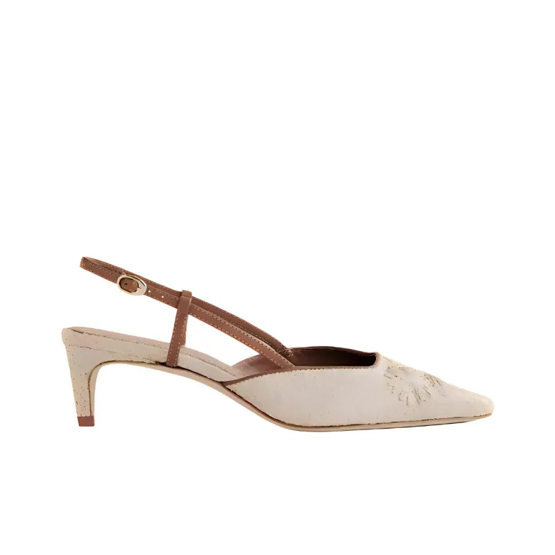 REFORMATION Wilder High Heels 5cm Women's Beige-2