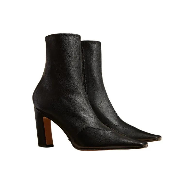 KHAITE Ankle Boots 8.5cm Women's Black-3