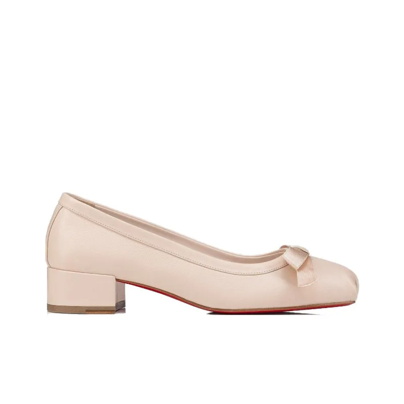 CL Chunky Heel High Heels 3cm Women's Pink-1