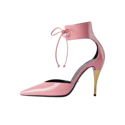 GUCCI Cone Heel High Heels 10.5cm Women's Pink
