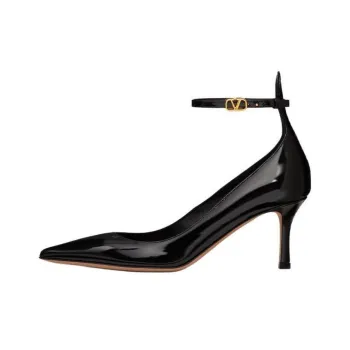 Valentino Tan Go Slim Heel High Heels 7cm Women's Black