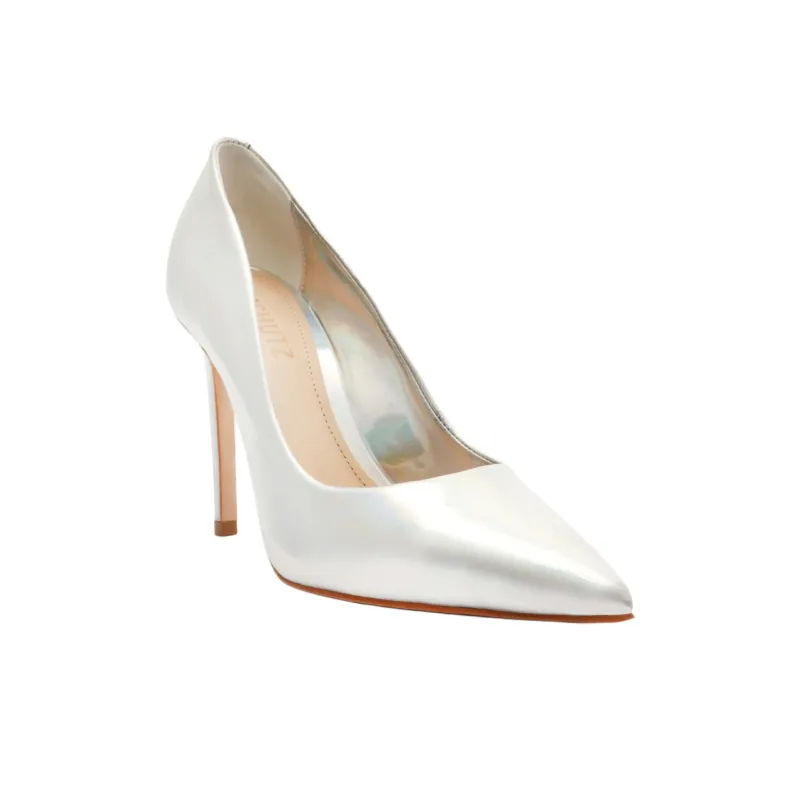 Schutz Lou Slim Heel High Heels 10cm Women's White-2