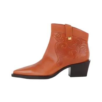 MAISON SKORPIOS Alexandra Cordoba Ankle Boots 6cm Women's Orange