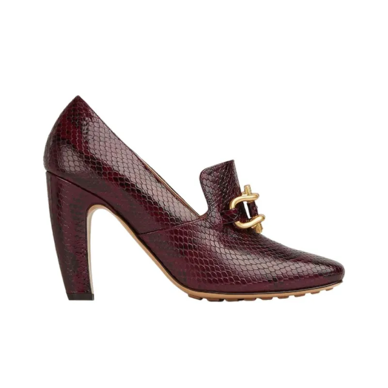 Bottega Veneta Mostra Cone Heel High Heels 9cm Women's Red-1