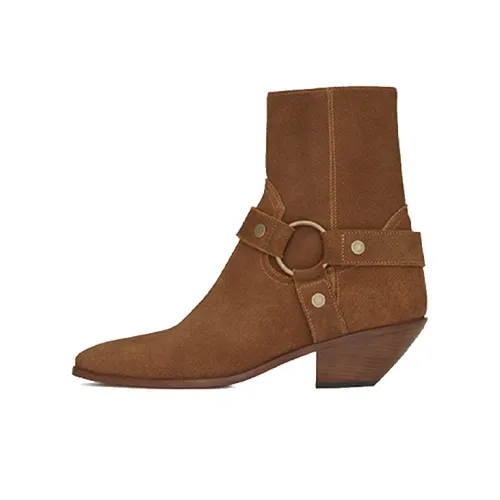 SAINT LAURENT Wyatt Suede Boots