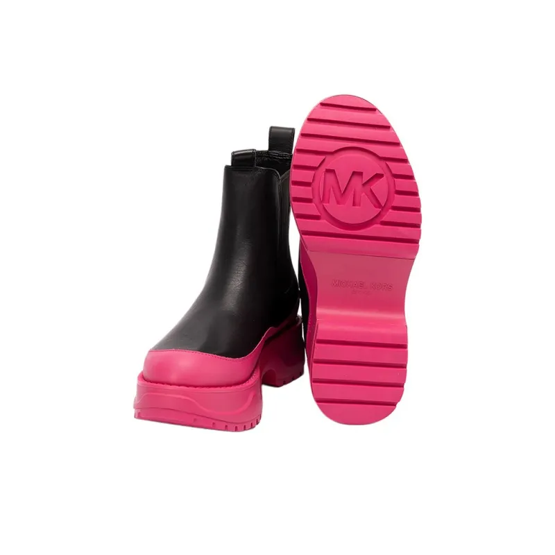 MICHAEL KORS Dupree Short Chelsea Boots 6cm Women's Black-4