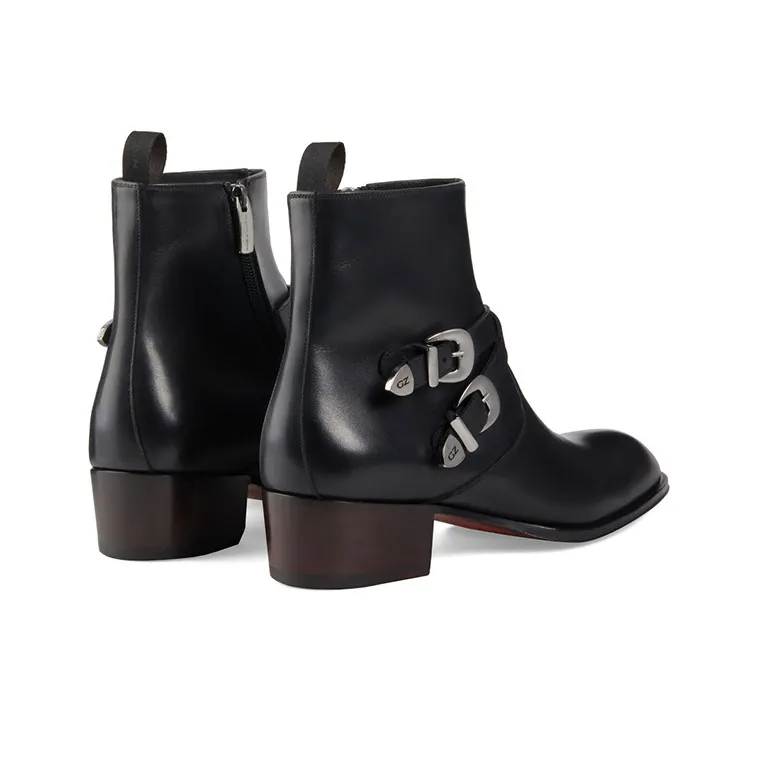 Giuseppe Zanotti/GZ Sheldon Buckle Ankle Boots Men's Black-3