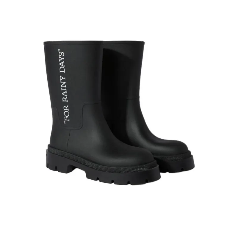 OFF WHITE Rain Boots Women's Black-2