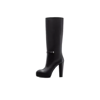 DIOR Edgy Knee-high Boots 12cm Women's Black