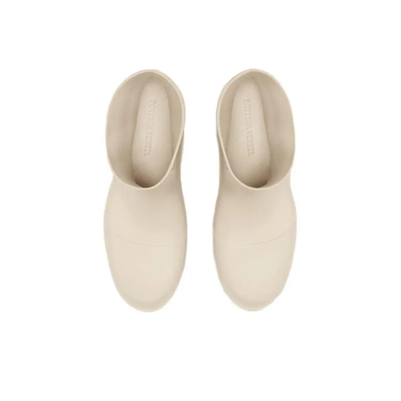 Bottega Veneta Puddle Rain Boots Ankle Boots Men's White-2