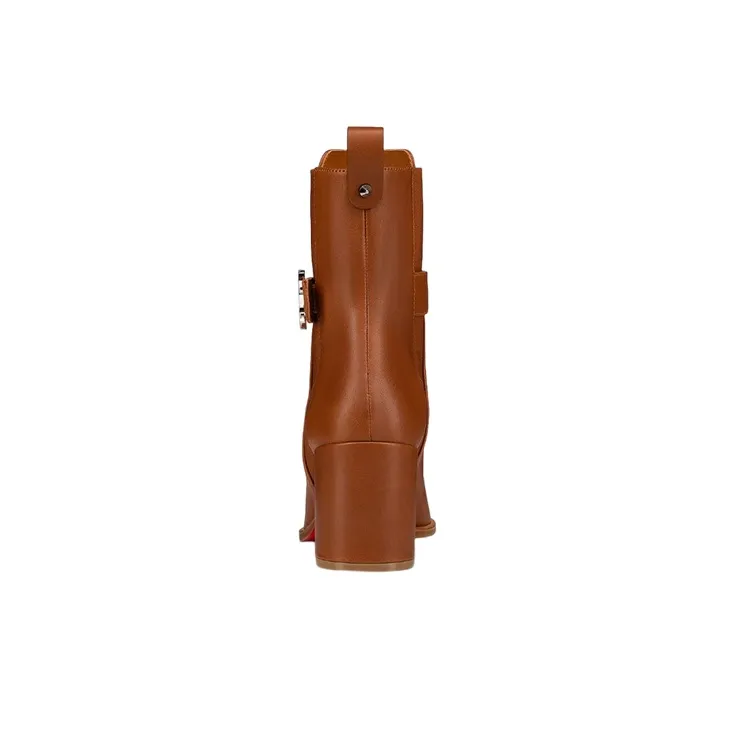 CL LUBOTING Chelsea Boots Women's Dark Brown-3