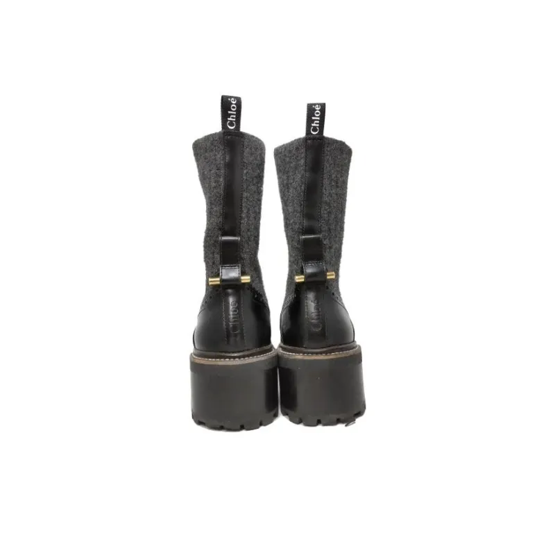 Chloe Franne 35 Ankle Boots 4cm Women's Black-4