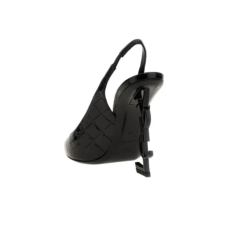 SAINT LAURENT Opyum Pointed Toe Slingback Pumps-2