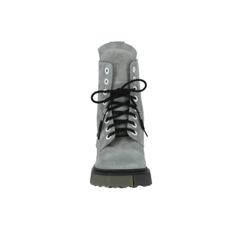 OFF-WHITE Spongesole Leather Ankle Boot Sand Black-3