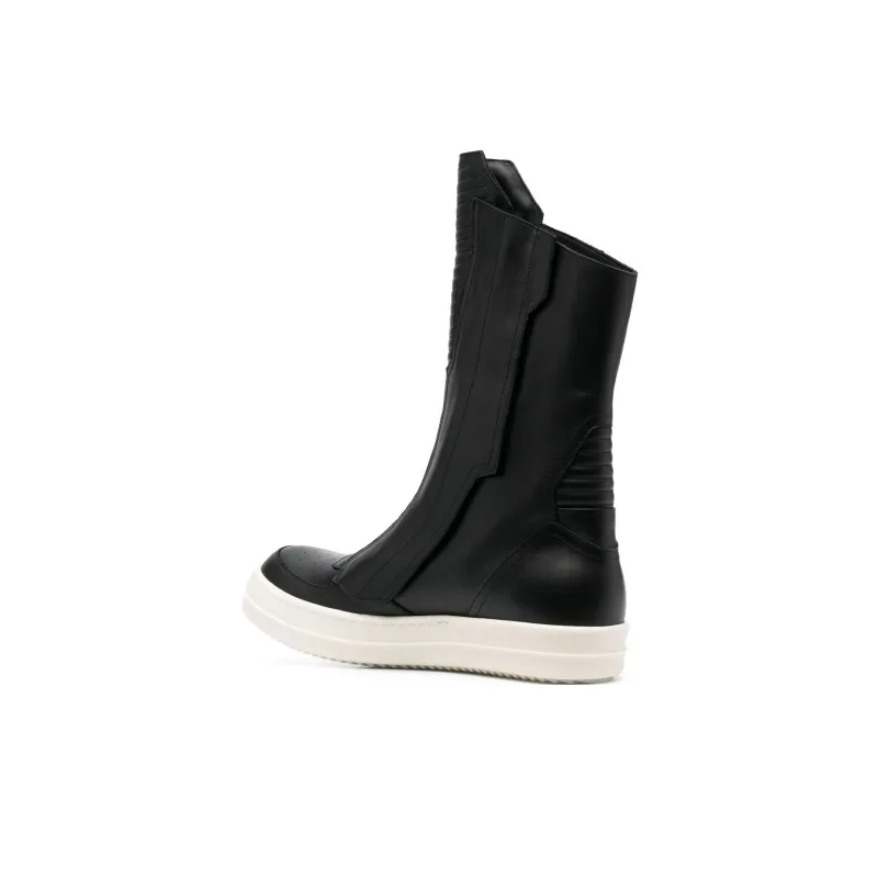 RICK OWENS Round-toe Leather Boots-3