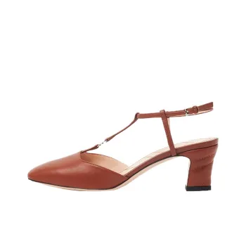 GUCCI PETITE GG Chunky Heel High Heels 5.3cm Women's Brown