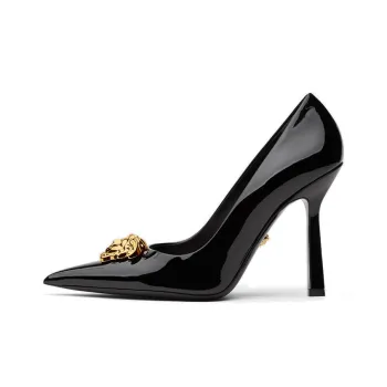 VERSACE La Medusa 105mm Patent-leather Pumps