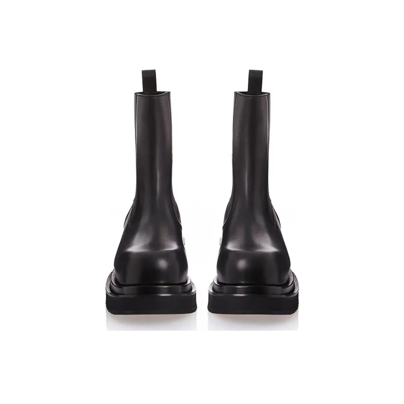 RICK OWENS/RO Beatle Bogun Short Chelsea Boots Men's Black-3