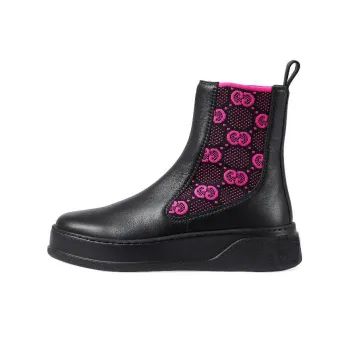 GUCCI Women's Boot 'GG Jersey Black Fuchsia' Women's