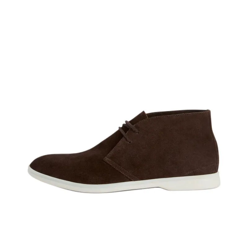 Loro Piana Ankle Boots Men's Dark Brown-0