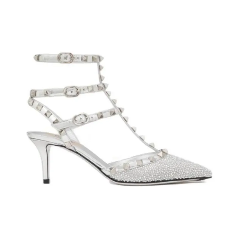 Valentino Garavani Rockstud Ankle Strap Pumps-1